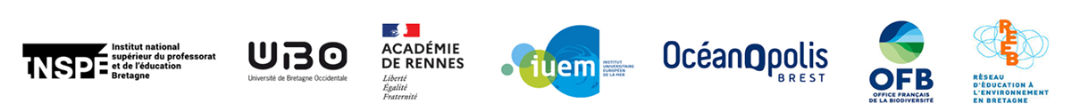 liste des partenaires : INSPE de Bretagne, UBO, académie de Rennes, IUEM, Océanopolis, OFB, REEB