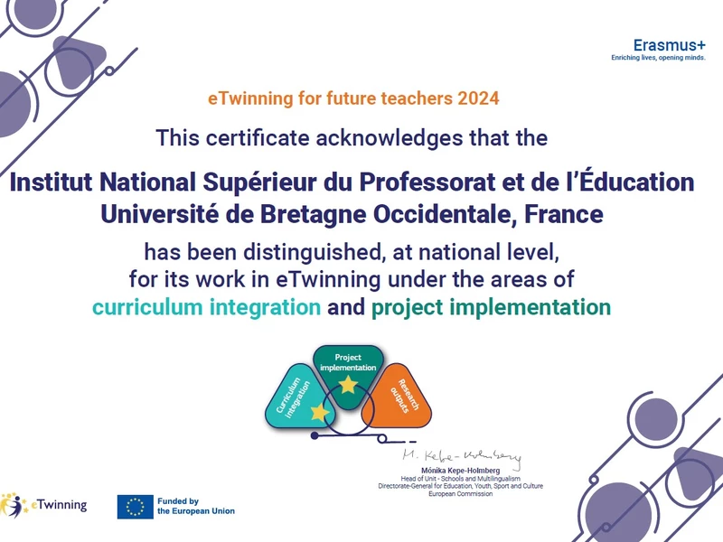 certificat E-twinning