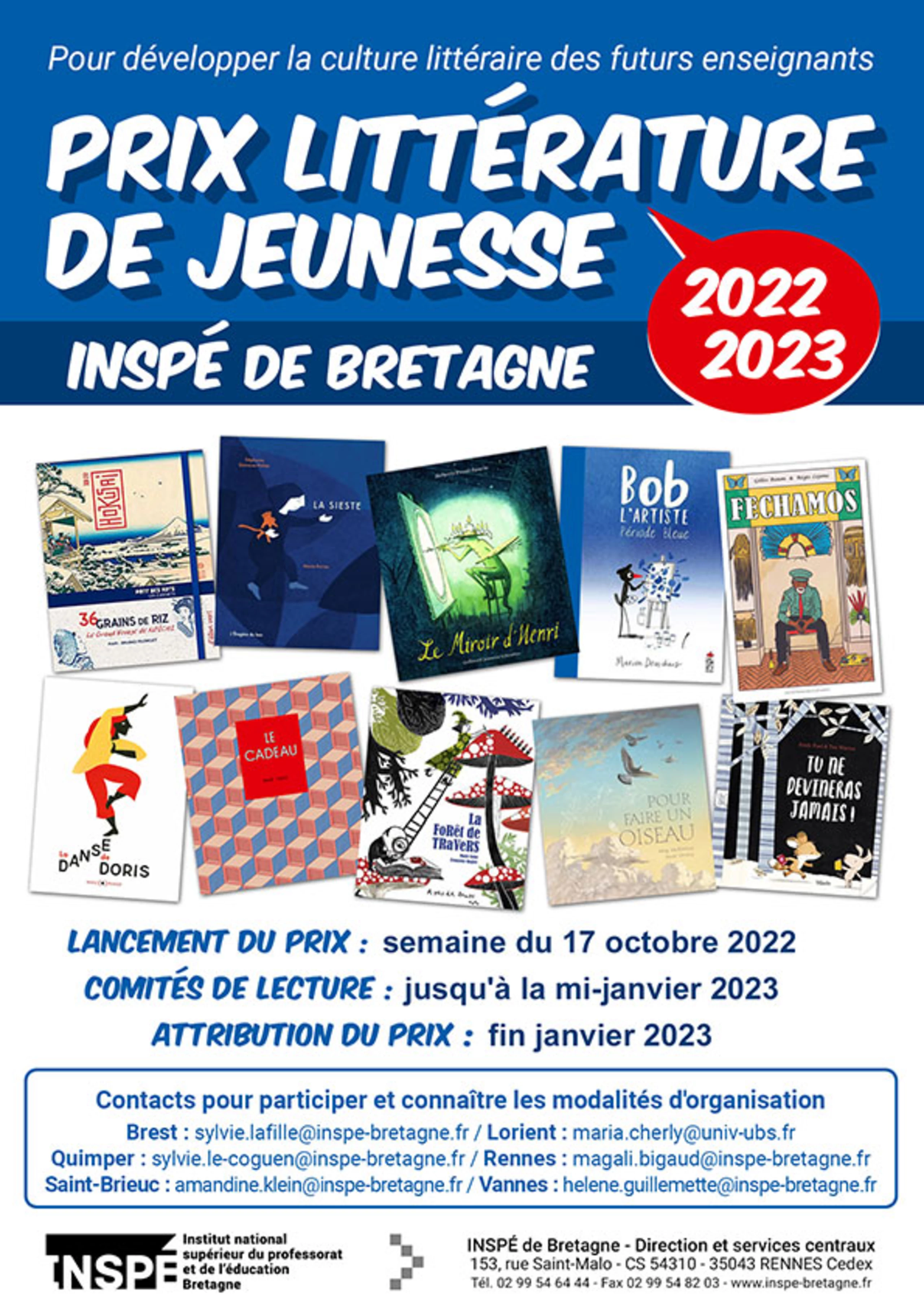 Affiche prix littérature de jeunesse