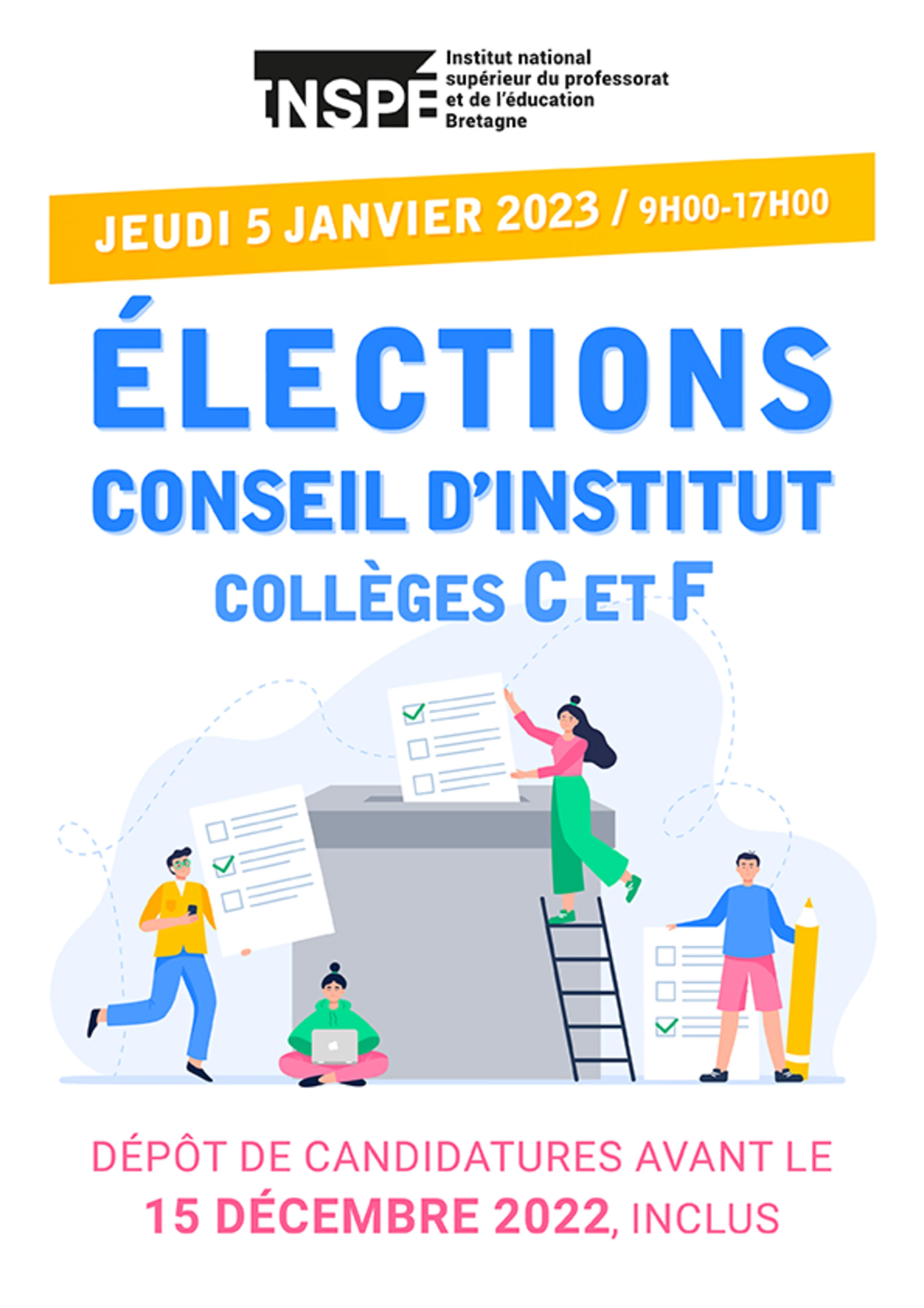 Affiche élections 5 janvier 2023